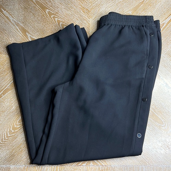 CASLON Black Side Buttons Trouser Pants L - Picture 1 of 7